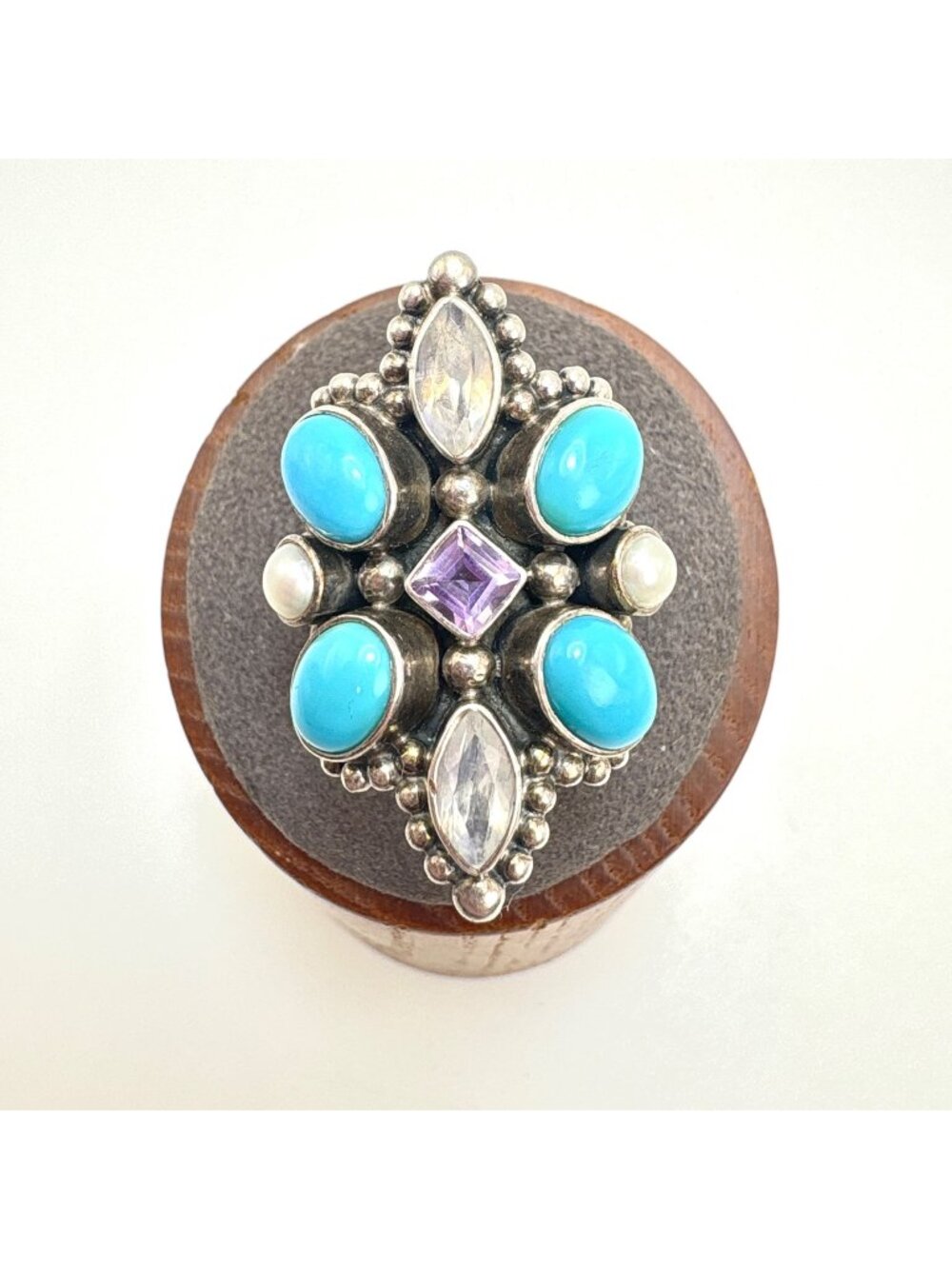 Nicky Butler Raj Blue Turquoise Multi Gem Sterling Silver 6/1200 Limited Edition